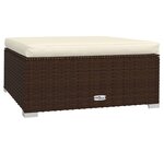 vidaXL Salon de jardin 11 Pièces avec coussins Résine tressée Marron