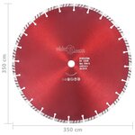 vidaXL Disque de coupe diamanté avec turbo Acier 350 mm