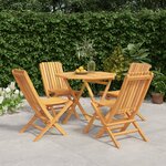 vidaXL Ensemble à dîner de jardin 5 Pièces Bois de teck massif