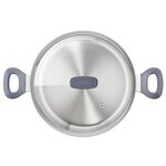 TEFAL Faitout Dailycook en inox - Ø 24 cm - 5 l - Avec couvercle en verre - Tous feux dont induction