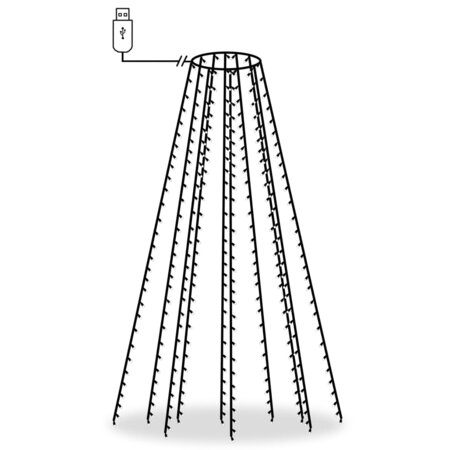 vidaXL Guirlande lumineuse d'arbre de Noël 300 LED Blanc froid 300 cm