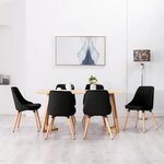 vidaXL Chaises à manger lot de 6 noir velours