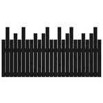 vidaXL Tête de lit murale Noir 159 5x3x80 cm Bois massif de pin