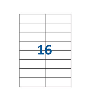 Lot de 1000 planches étiquettes autocollantes blanches sur feuille a4 : 105 x 33 8 mm (16 étiquettes)