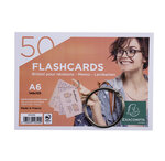 Paquet De 50 Flashcards Sous Film + Anneau - Bristol Ligné Perforé - Format A6 - X 19 - Exacompta