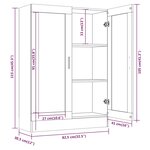 vidaXL Armoire à vitrine Sonoma gris 82 5x30 5x115cm Bois d'ingénierie