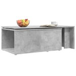 vidaXL Table basse Gris béton 150x50x35 cm Aggloméré