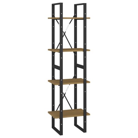 vidaXL Bibliothèque à 4 niveaux Marron 40x30x140 cm Bois de pin massif