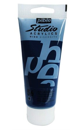 Peinture Studio Acrylique Tube Bleu de Prusse Imitation 100 ml PÉBÉO