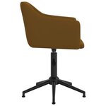 vidaXL Chaises à dîner pivotantes 4 Pièces Marron Velours
