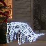 vidaXL Rennes de Noël 2 Pièces blanc froid 73x31x45 cm