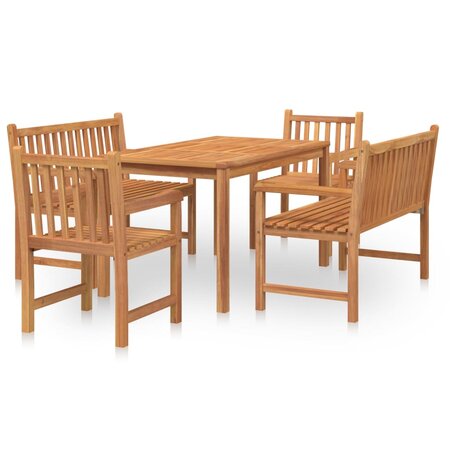 vidaXL Ensemble à dîner de jardin 5 Pièces Bois de teck massif