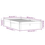 vidaXL Cadre de lit 90x200 cm bois de pin massif