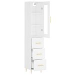 vidaXL Buffet haut Blanc 34 5x34x180 cm Bois d'ingénierie