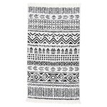 vidaXL Tapis Noir et blanc 120x180 cm Coton