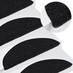 vidaXL Tapis d'escalier autocollants 15 Pièces 56x17x3 cm Noir