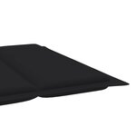 vidaXL Chaise longue à bascule avec coussin Bois de teck solide