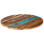 vidaXL Dessus de table rond 80 cm 25-27 mm Bois de récupération solide