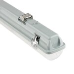 Réglette led étanche double pour tubes  lumineuse led t8 120cm ip65 (boitier vide) (pack de 8) - silamp