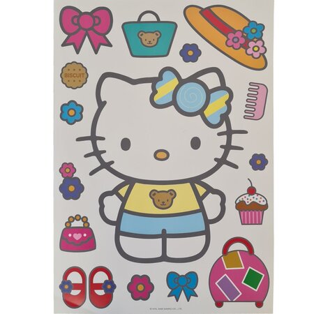 Sticker deco géant hello kitty biscuit
