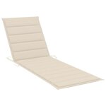 vidaXL Chaise longue 2 places avec coussin Acacia solide et acier