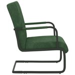 vidaXL Chaise cantilever Vert foncé Velours