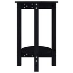 vidaXL Table basse Noir Ø 40x60 cm Bois massif de pin