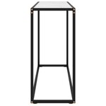 vidaXL Table console Blanc 100x35x75 cm Verre trempé