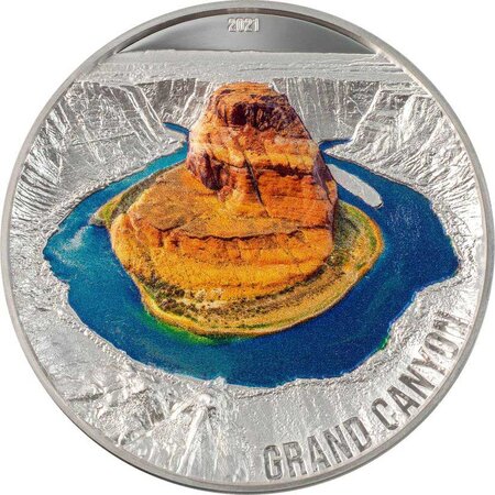 Pièce de monnaie en Argent 20 Dollars g 93.3 (3 oz) Millésime 2021 7 Natural Wonders GRAND CANYON