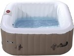 Spa gonflable monac en pvc - 4 places - taupe/creme