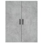 vidaXL Buffet haut Gris béton 69 5x34x180 cm Bois d'ingénierie