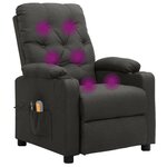 vidaXL Fauteuil électrique de massage Gris foncé Tissu