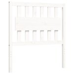 vidaXL Cadre de lit avec tête de lit blanc 90x200 cm bois massif