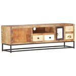 vidaXL Meuble TV 120 x 30 x 40 cm Bois de récupération massif