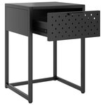 vidaXL Table de chevet Anthracite 38x35x54 cm Acier
