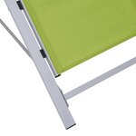 vidaXL Chaises longues 2 Pièces avec table Aluminium Vert