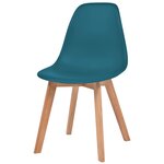 vidaXL Chaises à manger lot de 2 turquoise plastique