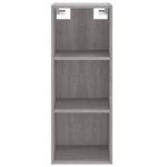 vidaXL Buffet haut Sonoma gris 34 5x32 5x180 cm Bois d'ingénierie