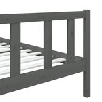 vidaXL Cadre de lit Gris Bois massif 90x200 cm