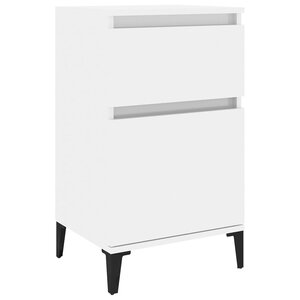 vidaXL Table de chevet blanc brillant 40x35x70 cm