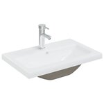 vidaXL Armoire d'évier avec lavabo intégré Gris béton Aggloméré