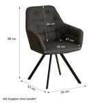 Chaise Salle à Manger Anthracite Design Moderne