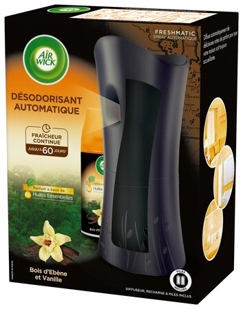 Kit Désodorisant Freshmatic + Une Recharge Bois & Vanille AIR WICK
