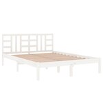 vidaXL Cadre de lit Blanc Bois massif 120x200 cm