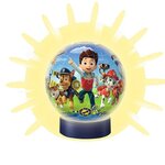 Pat'patrouille puzzle 3d ball 72 pieces illuminé - ravensburger - puzzle enfant 3d sans colle avec lumiere - des 6 ans