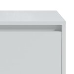 vidaXL Tables de chevet 2 Pièces Blanc brillant 45x34x44 5 cm Aggloméré