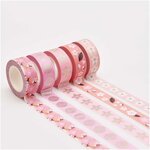 5 Masking Tapes  motifs fleurs Sakura  Printemps Japonais