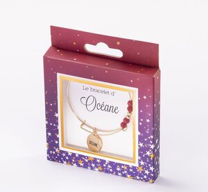 Bracelet oceane avec perles rouges