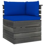 vidaXL Salon palette de jardin 5 Pièces avec coussins Bois de pin massif