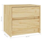 vidaXL Table de chevet 40x30 5x35 5 cm Bois de pin solide